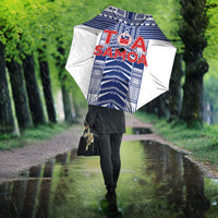 Rugby Toa Samoa Umbrella Samoan Tatau White Version LT05 - Polynesian Pride