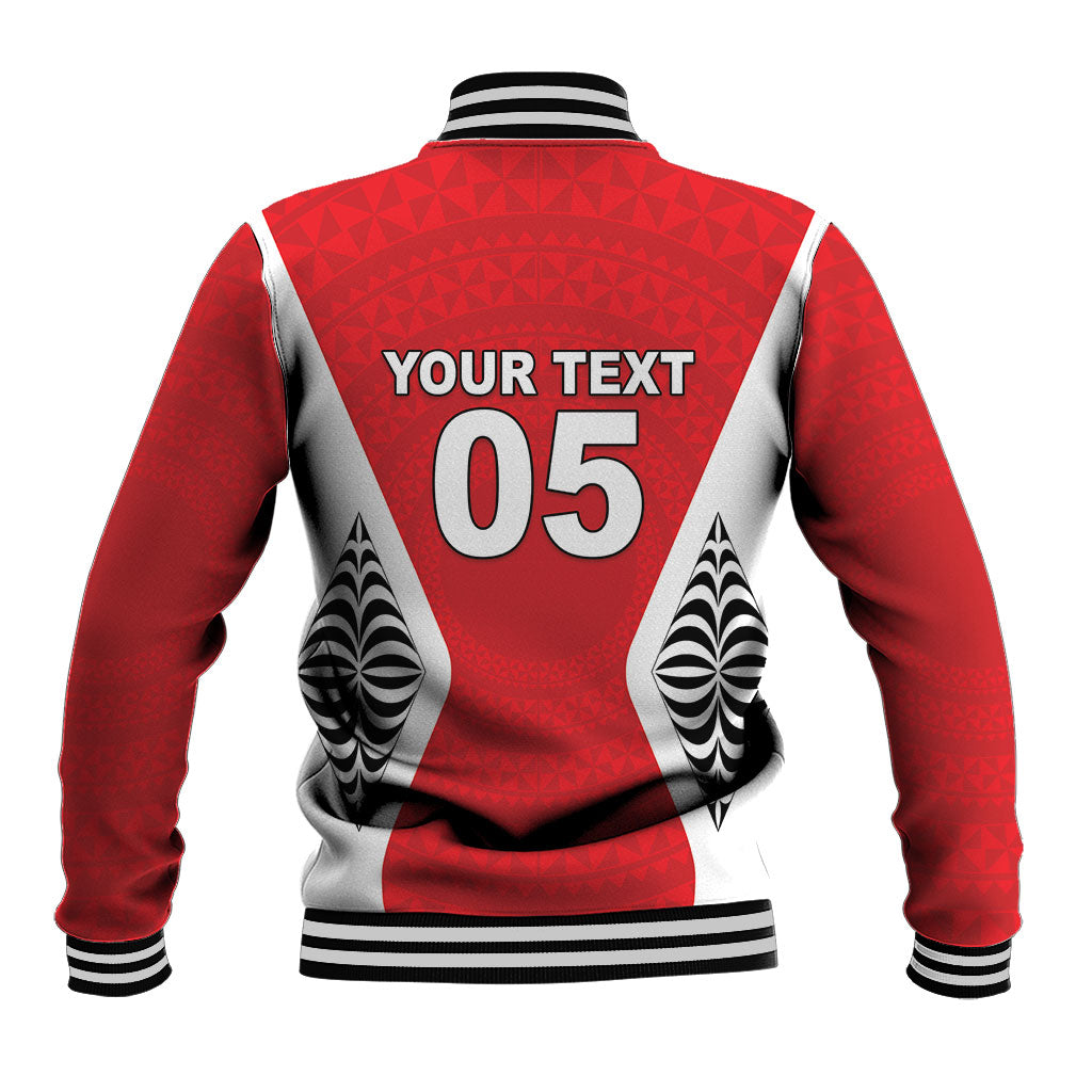 Custom 2026 Tonga Rugby XIII Baseball Jacket Sporty Style LT05 - Polynesian Pride