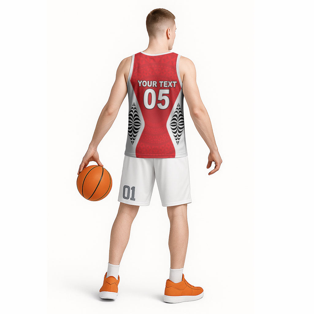 Custom 2026 Tonga Rugby XIII Basketball Jersey Sporty Style LT05 - Polynesian Pride