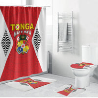 2026 Tonga Rugby XIII Bathroom Set Sporty Style LT05 Bathroom Set (4 pcs) Red - Polynesian Pride