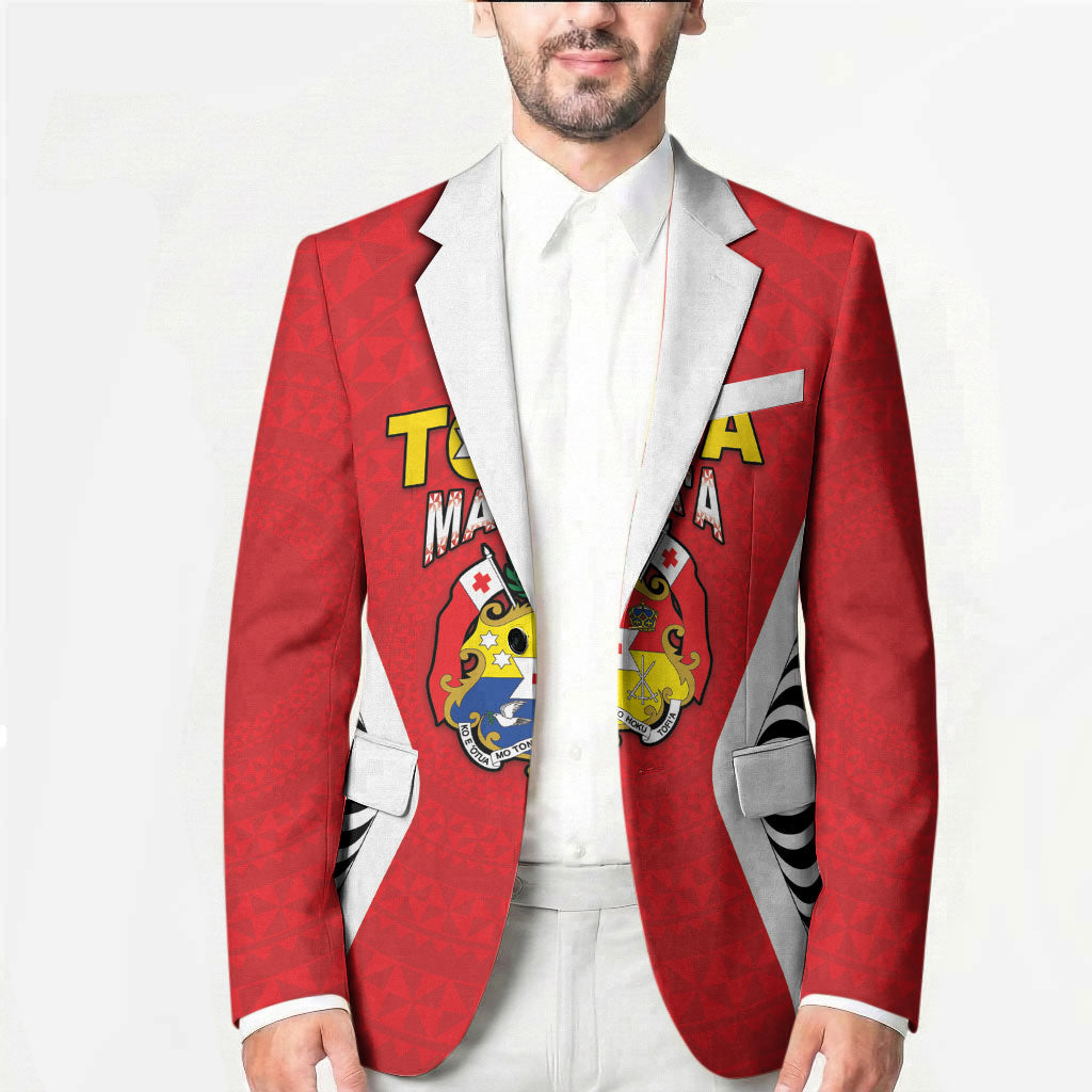 Custom 2026 Tonga Rugby XIII Blazer Sporty Style LT05 - Polynesian Pride