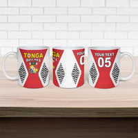 Custom 2026 Tonga Rugby XIII Ceramic Mug Sporty Style LT05 - Polynesian Pride
