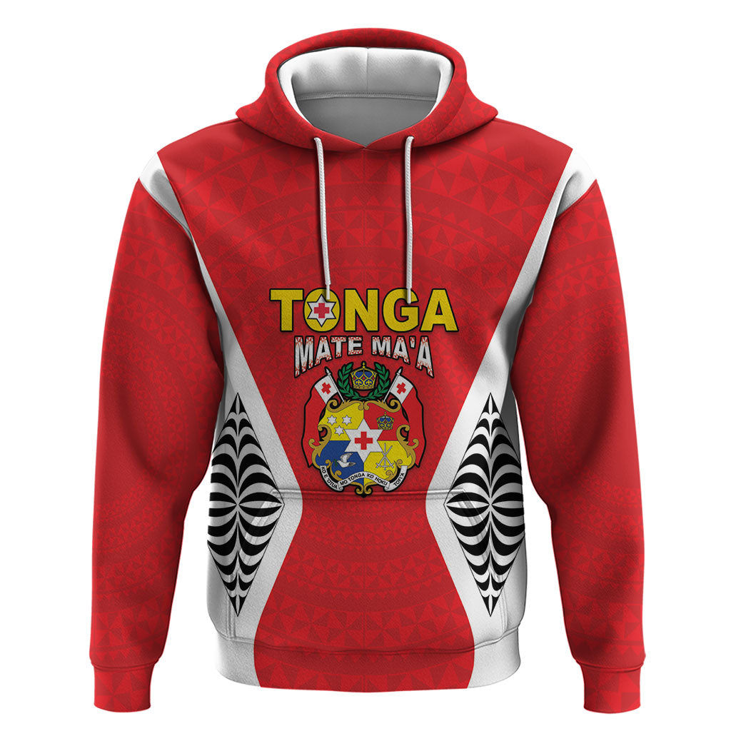 Custom 2026 Tonga Rugby XIII Hoodie Sporty Style LT05 Pullover Hoodie Red - Polynesian Pride