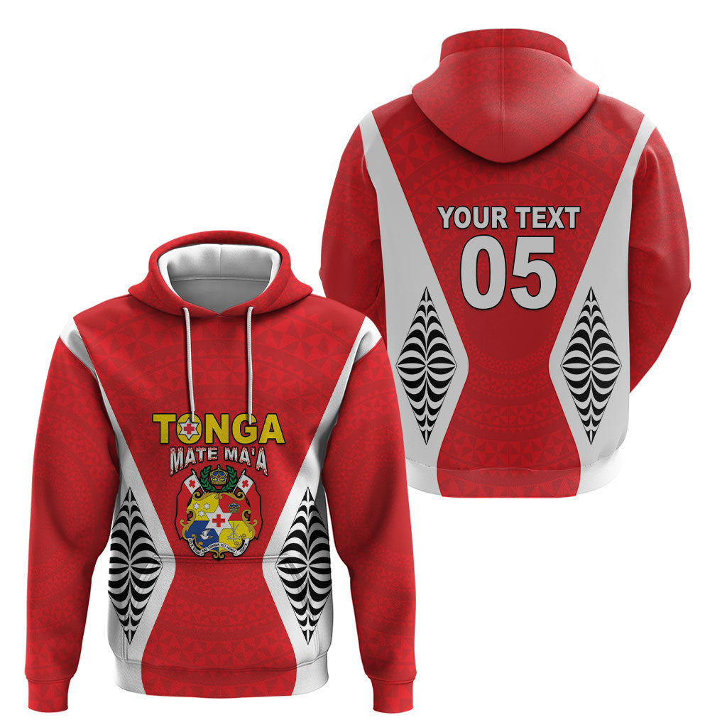 Custom 2026 Tonga Rugby XIII Hoodie Sporty Style LT05 - Polynesian Pride