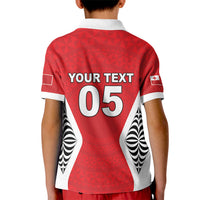Custom 2026 Tonga Rugby XIII Kid Polo Shirt Sporty Style LT05 - Polynesian Pride