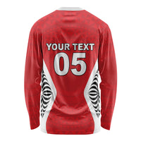 Custom 2026 Tonga Rugby XIII Long Sleeve Shirt Sporty Style LT05 - Polynesian Pride