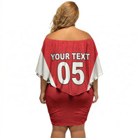 Custom 2026 Tonga Rugby XIII Off Shoulder Short Dress Sporty Style LT05 - Polynesian Pride