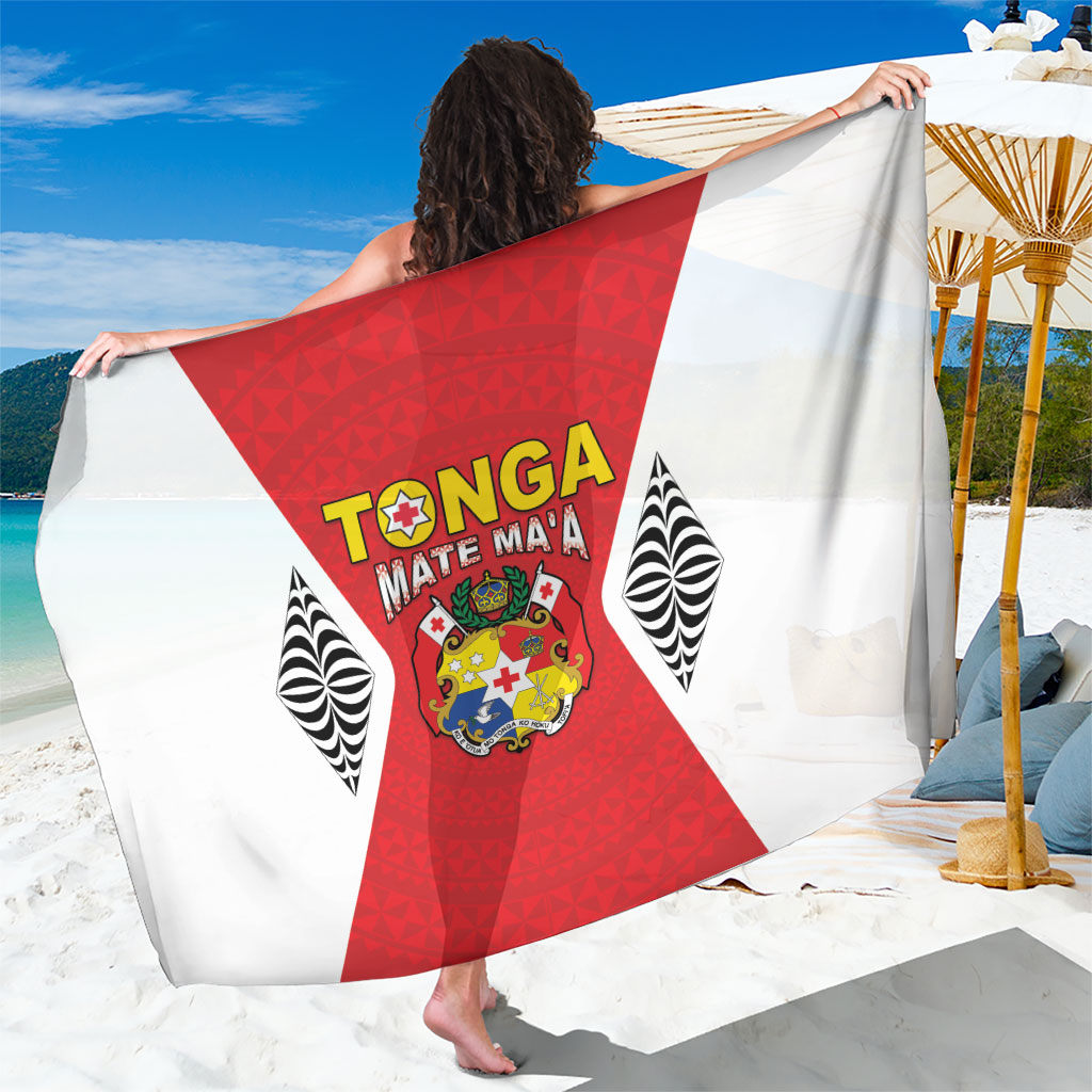 2026 Tonga Rugby XIII Sarong Sporty Style LT05 One Size 44 x 66 inches Red - Polynesian Pride