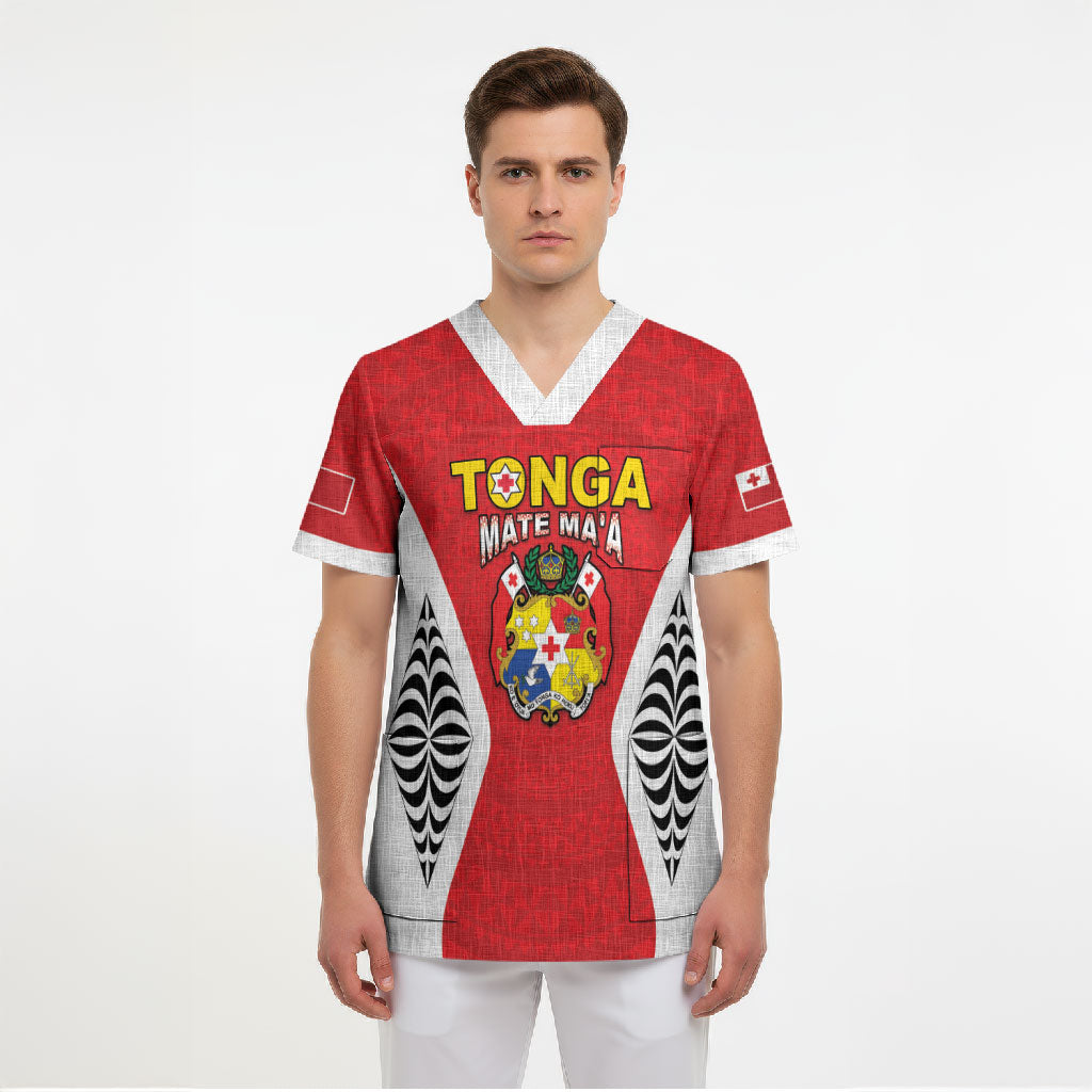 Custom 2026 Tonga Rugby XIII Scrub Top Sporty Style LT05 - Polynesian Pride