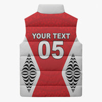 Custom 2026 Tonga Rugby XIII Sleeveless Puffer Jacket Sporty Style LT05 - Polynesian Pride