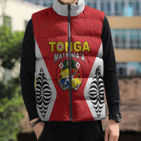 Custom 2026 Tonga Rugby XIII Sleeveless Puffer Jacket Sporty Style LT05 - Polynesian Pride