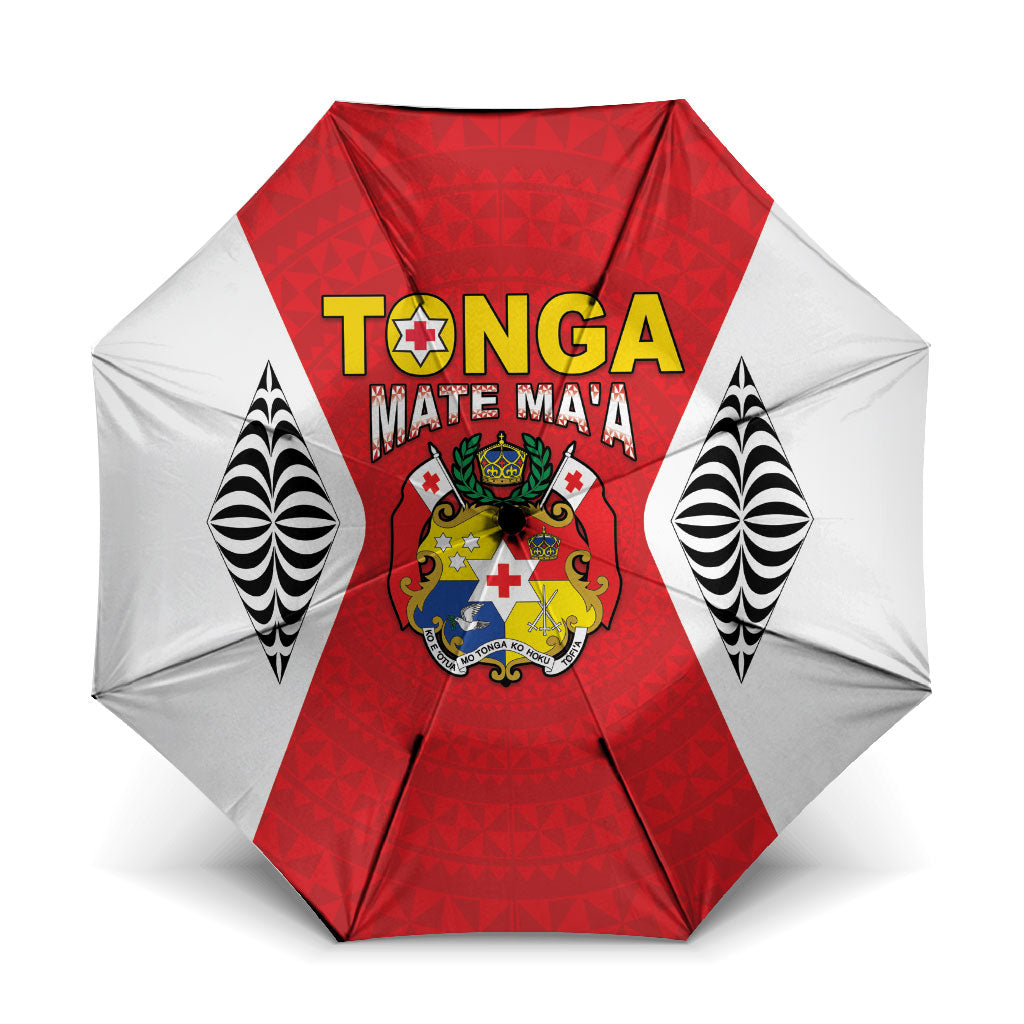 2026 Tonga Rugby XIII Umbrella Sporty Style LT05 One Size Folded 11.42 inch Opened Diameter 37.4 inch Red - Polynesian Pride