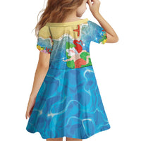 Christmas In Hawaii Family Matching Tank Maxi Dress and Hawaiian Shirt Tis The Sea Sun LT05 - Polynesian Pride