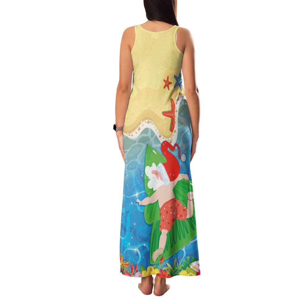 Christmas In Hawaii Family Matching Tank Maxi Dress and Hawaiian Shirt Tis The Sea Sun LT05 - Polynesian Pride
