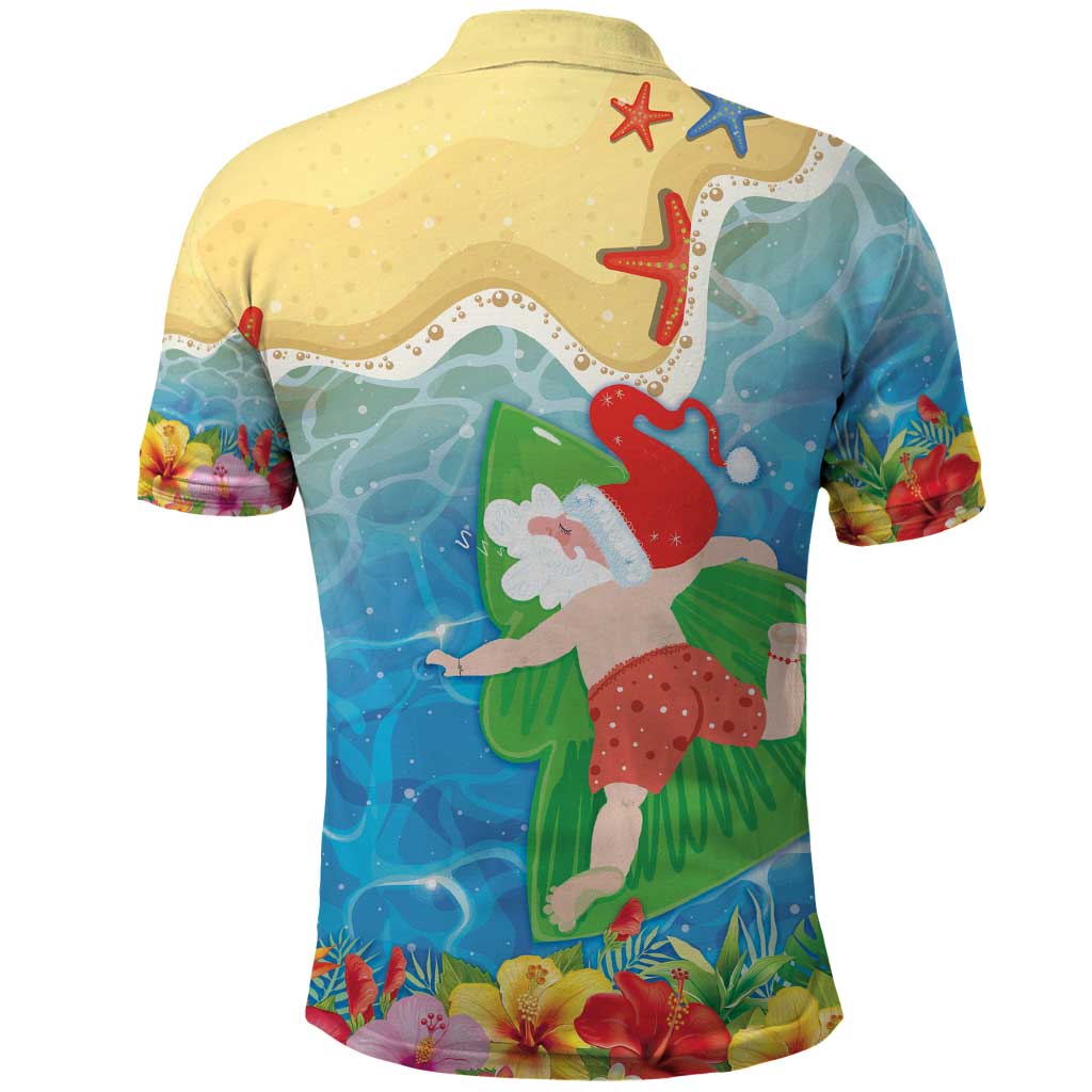 Christmas In Hawaii Polo Shirt Tis The Sea Sun LT05 - Polynesian Pride