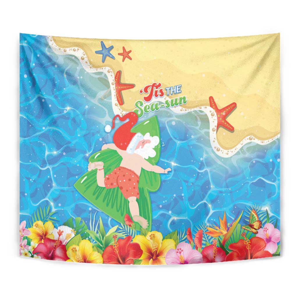 Christmas In Hawaii Tapestry Tis The Sea Sun