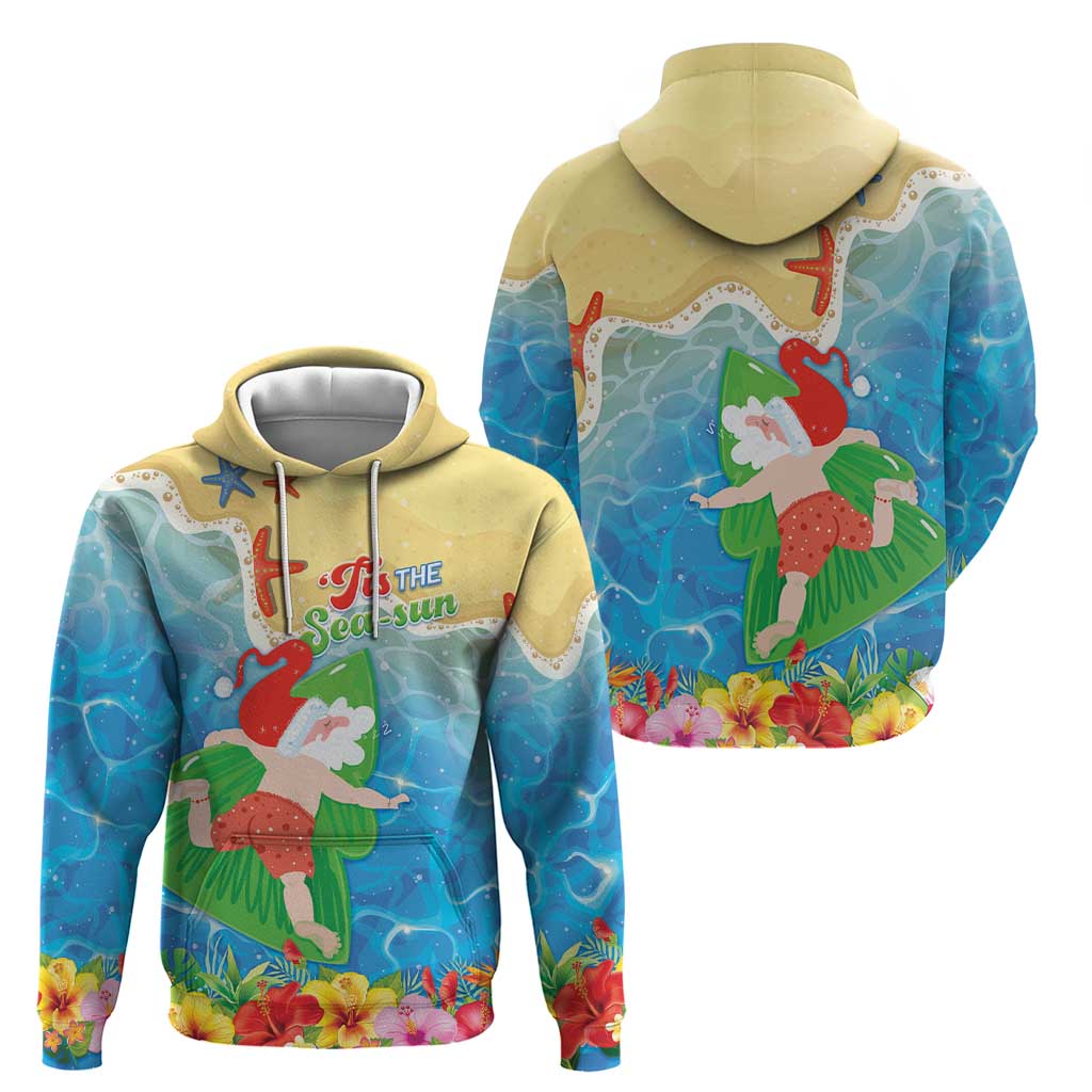 Christmas In Hawaii Zip Hoodie Tis The Sea Sun