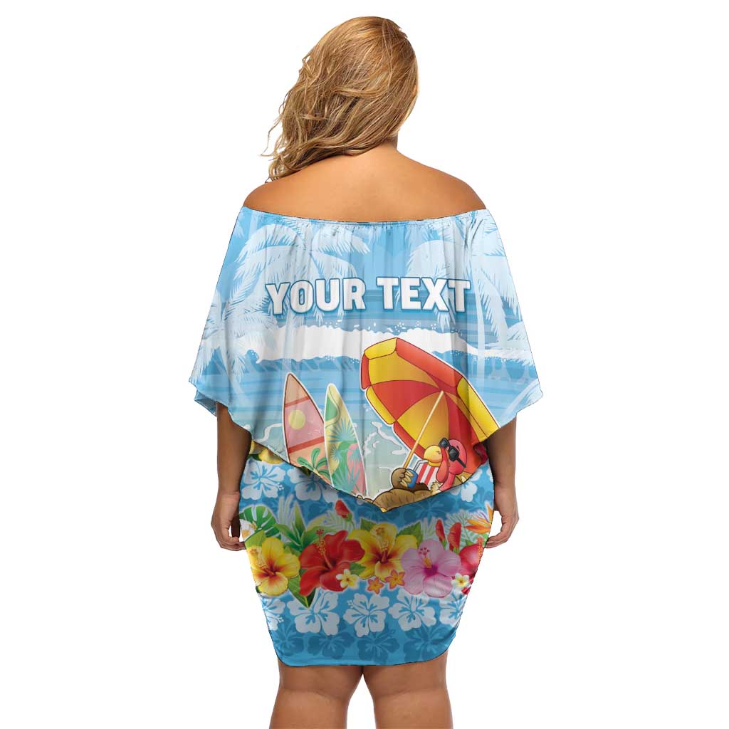 Personalised Hawaii Funny Thanksgiving Family Matching Off Shoulder Short Dress and Hawaiian Shirt Thankful From The Beach LT05 - Polynesian Pride
