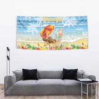 Hawaii Funny Thanksgiving Tapestry Thankful From The Beach