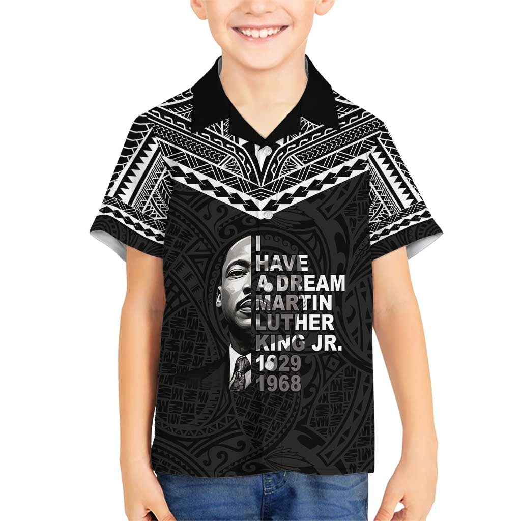 American Samoa MLK Day Family Matching Off Shoulder Maxi Dress and Hawaiian Shirt Polynesian Style