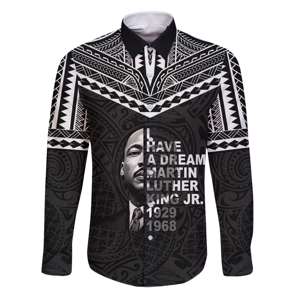 American Samoa MLK Day Family Matching Short Sleeve Bodycon Dress and Hawaiian Shirt Polynesian Style