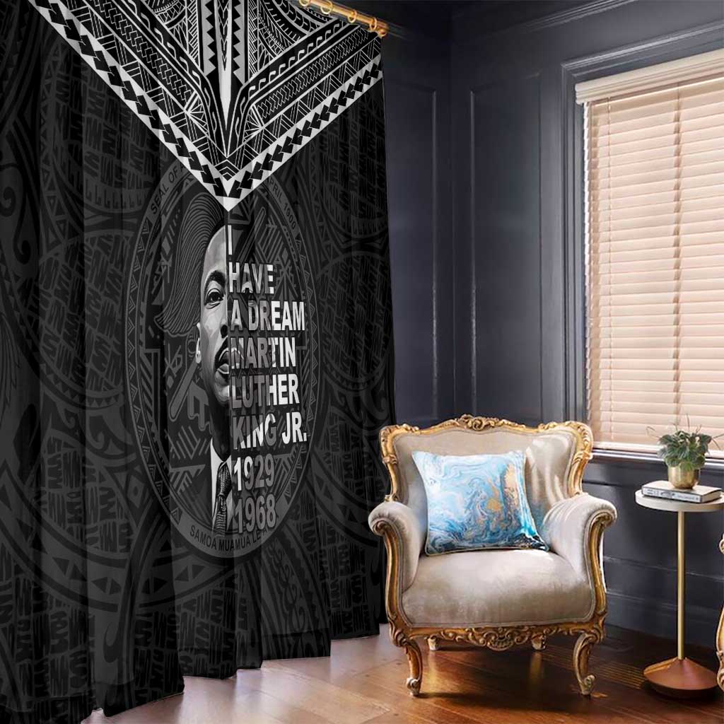 American Samoa MLK Day Window Curtain Polynesian Style