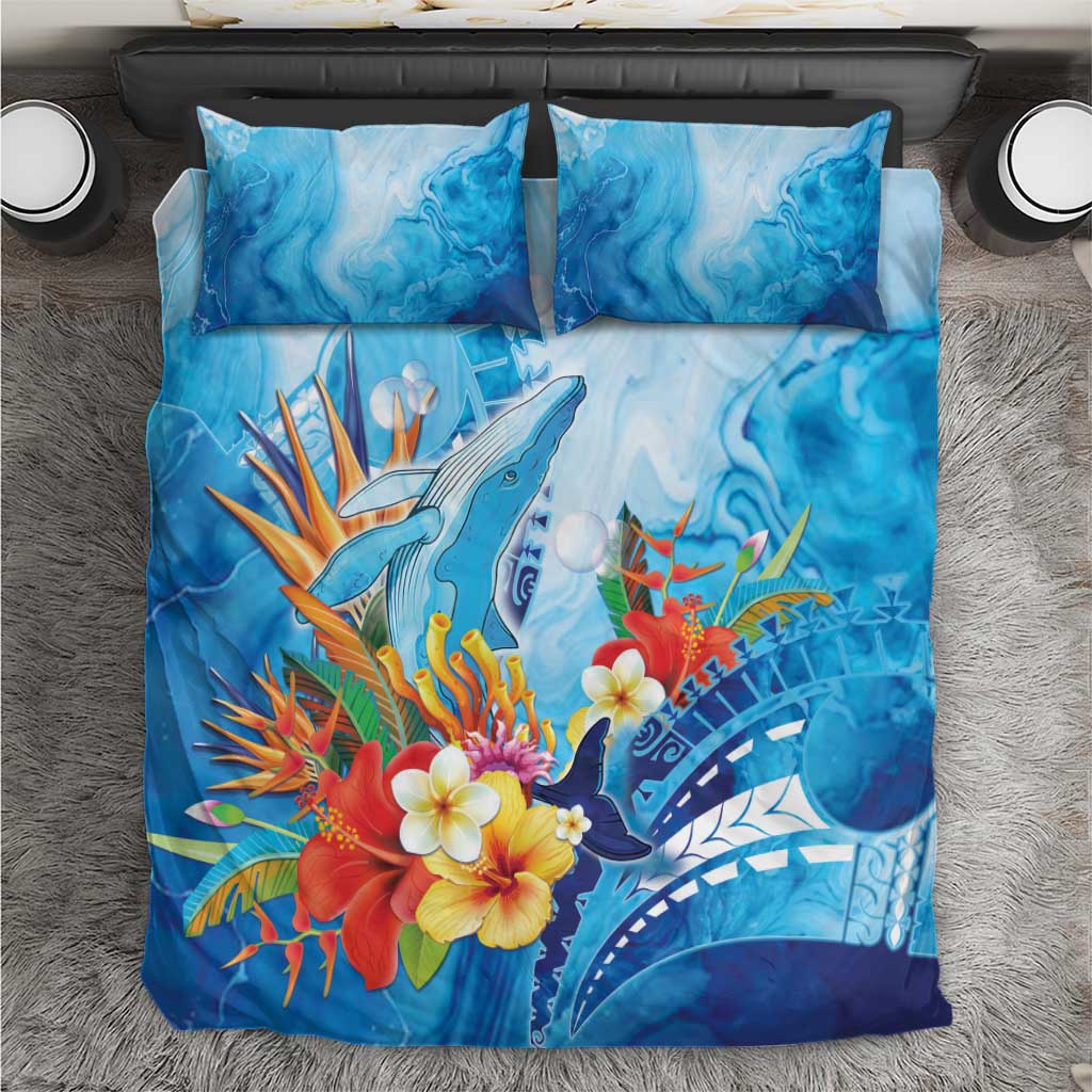 Polynesia Humpback Whale Bedding Set Ocean Style LT05 Blue - Polynesian Pride