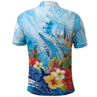 Polynesia Humpback Whale Polo Shirt Ocean Style