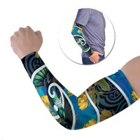 New Zealand Tui Bird Arm Sleeves Maori Koru With Kowhai Flowers