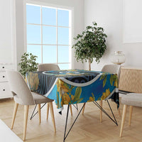 New Zealand Tui Bird Tablecloth Maori Koru With Kowhai Flowers