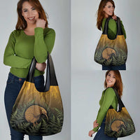 New Zealand Kiwi Bird Grocery Bag Silver Fern Mix Maori Pattern