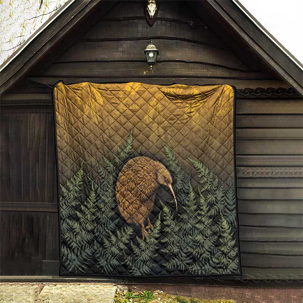 New Zealand Kiwi Bird Quilt Silver Fern Mix Maori Pattern