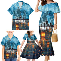 Hawaii Memorial Day Lantern Floating Family Matching Mermaid Dress and Hawaiian Shirt Always In Our Hearts LT05 - Polynesian Pride