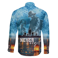 Hawaii Memorial Day Lantern Floating Family Matching Off Shoulder Maxi Dress and Hawaiian Shirt Always In Our Hearts LT05 - Polynesian Pride
