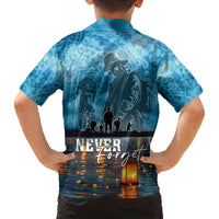 Hawaii Memorial Day Lantern Floating Family Matching Off Shoulder Short Dress and Hawaiian Shirt Always In Our Hearts LT05 - Polynesian Pride