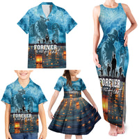 Hawaii Memorial Day Lantern Floating Family Matching Tank Maxi Dress and Hawaiian Shirt Always In Our Hearts LT05 - Polynesian Pride