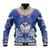 Marshall Islands Jemenei Day Baseball Jacket Polynesian Tribal Tattoo Seashell Necklace