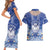 Marshall Islands Jemenei Day Couples Matching Short Sleeve Bodycon Dress and Hawaiian Shirt Polynesian Tribal Tattoo Seashell Necklace