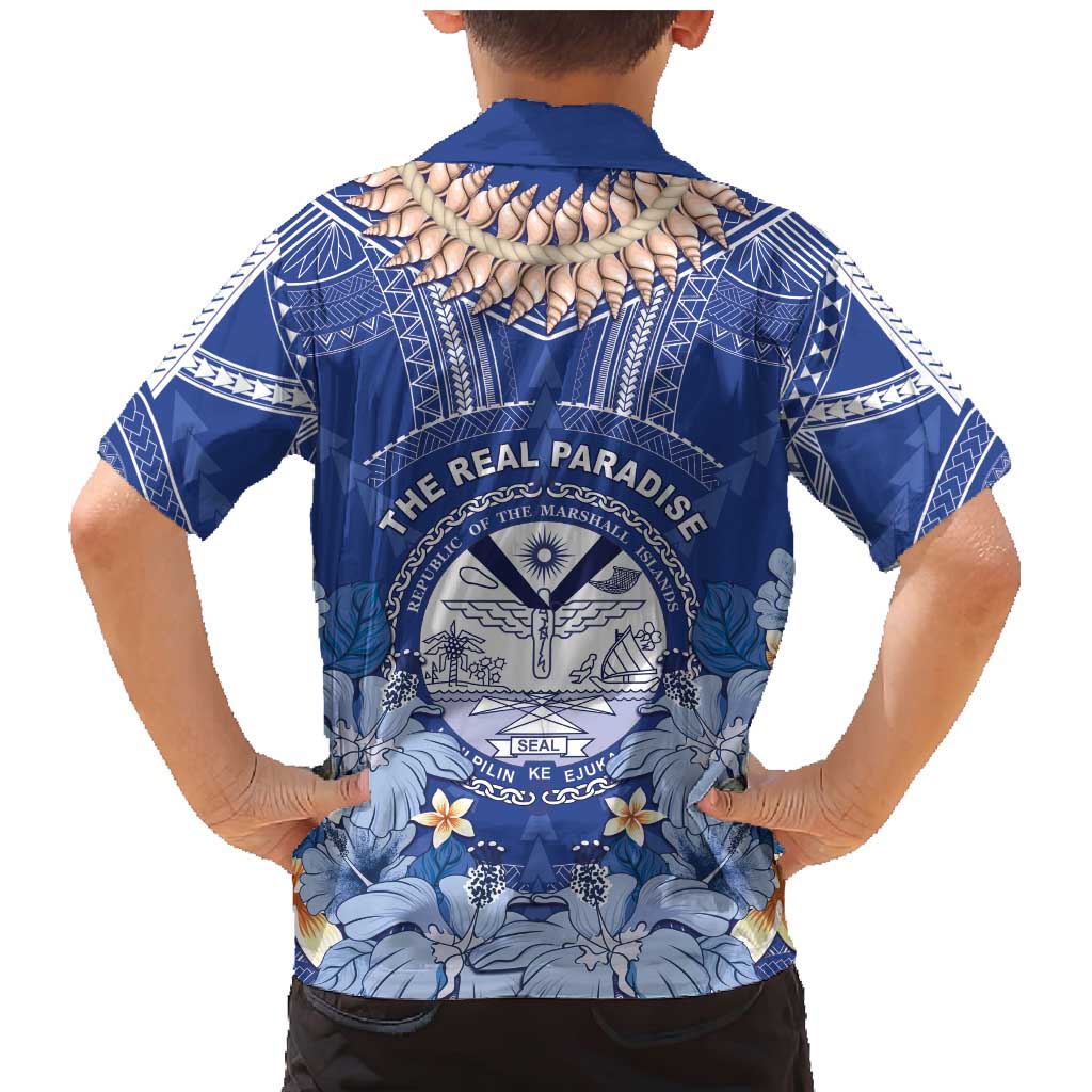 Marshall Islands Jemenei Day Family Matching Mermaid Dress and Hawaiian Shirt Polynesian Tribal Tattoo Seashell Necklace LT05 - Polynesian Pride