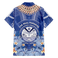 Marshall Islands Jemenei Day Family Matching Off The Shoulder Long Sleeve Dress and Hawaiian Shirt Polynesian Tribal Tattoo Seashell Necklace LT05 - Polynesian Pride
