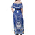 Marshall Islands Jemenei Day Family Matching Off Shoulder Maxi Dress and Hawaiian Shirt Polynesian Tribal Tattoo Seashell Necklace
