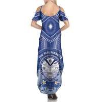 Marshall Islands Jemenei Day Family Matching Summer Maxi Dress and Hawaiian Shirt Polynesian Tribal Tattoo Seashell Necklace LT05 - Polynesian Pride