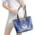Marshall Islands Jemenei Day Leather Tote Bag Polynesian Tribal Tattoo Seashell Necklace