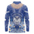 Marshall Islands Jemenei Day Long Sleeve Polo Shirt Polynesian Tribal Tattoo Seashell Necklace