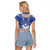 Marshall Islands Jemenei Day Raglan Cropped T Shirt Polynesian Tribal Tattoo Seashell Necklace