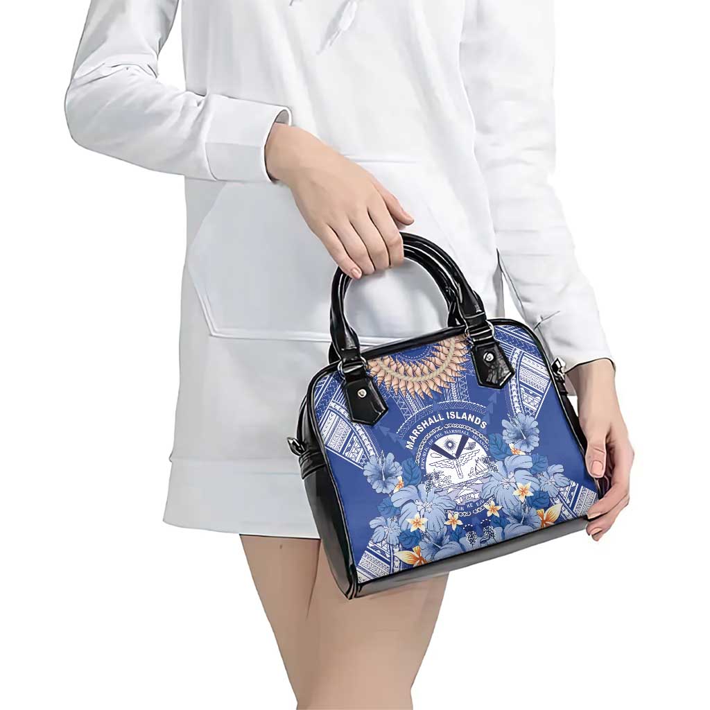 Marshall Islands Jemenei Day Shoulder Handbag Polynesian Tribal Tattoo Seashell Necklace