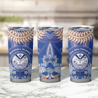 Marshall Islands Jemenei Day Tumbler Cup Polynesian Tribal Tattoo Seashell Necklace LT05 - Polynesian Pride