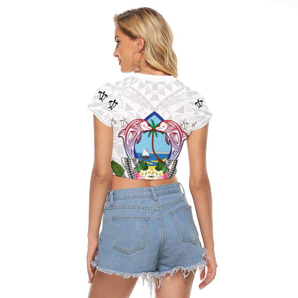 Guam Chamorro Liberation Day Raglan Cropped T Shirt 81st Anniversary LT05