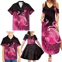 Personalised Cancer Fighter Family Matching Summer Maxi Dress and Hawaiian Shirt I Beat Cancer LT05 - Polynesian Pride