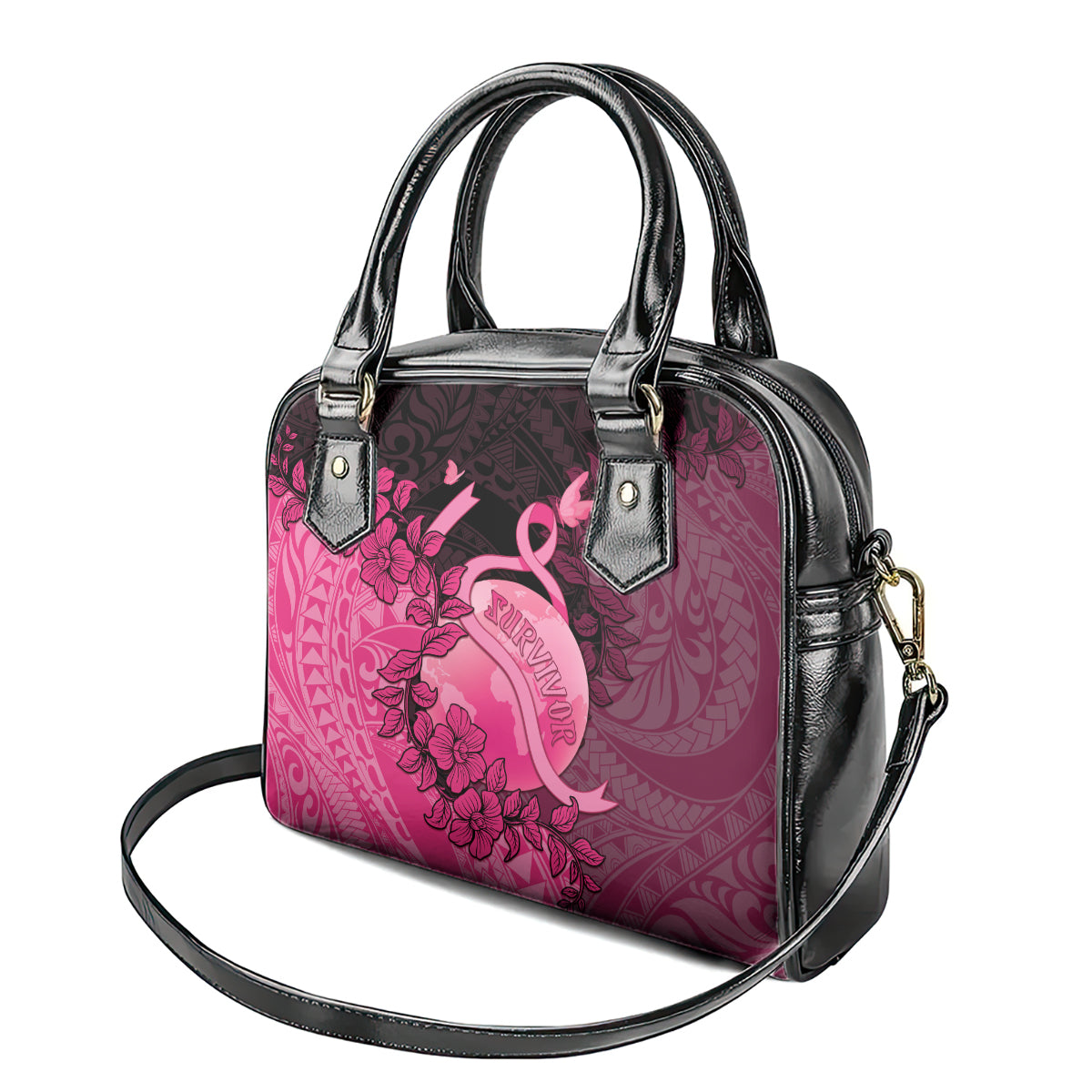 Cancer Fighter Shoulder Handbag I Beat Cancer LT05 - Polynesian Pride